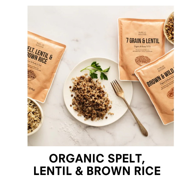 Organic Spelt, Lentil & Brown Rice