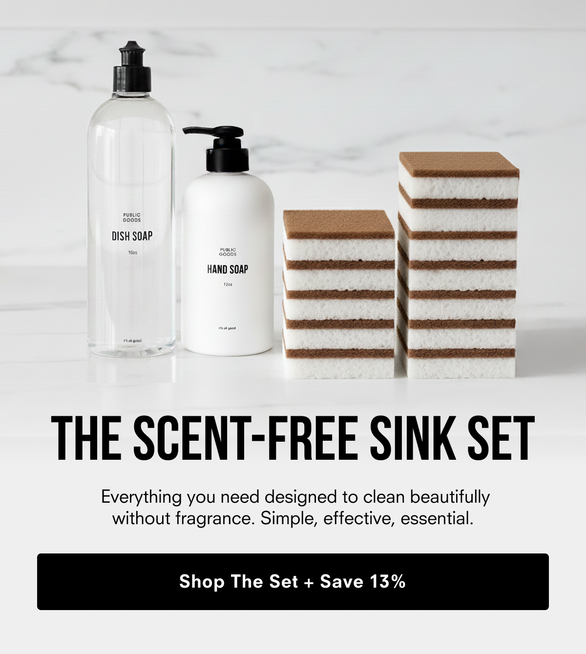 The scent-free skin set