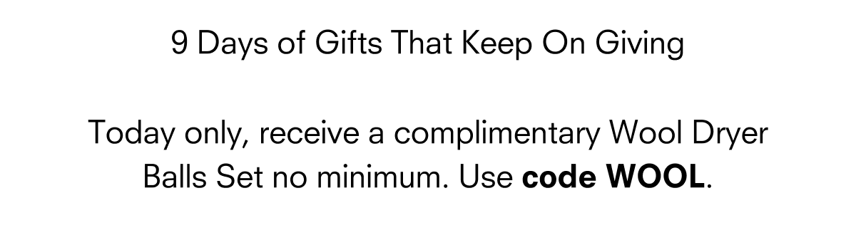Redeem with code WOOL