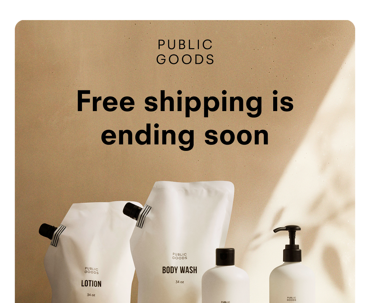 Free shipping is ending soon