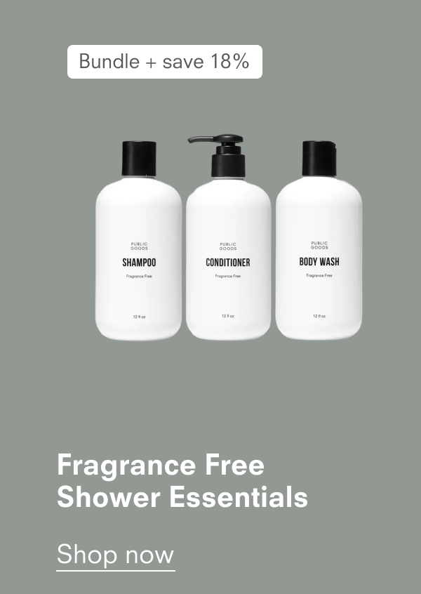 Fragrance Free Shower Essentials
