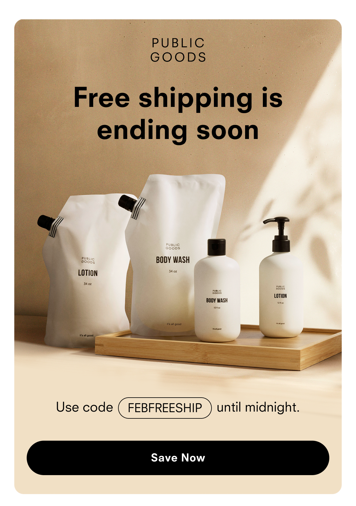 This is your sign to restock. Use code FEBFREESHIP for free shipping.