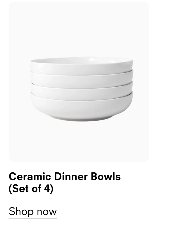 Ceramic Dinner Bowls (Set of 4)