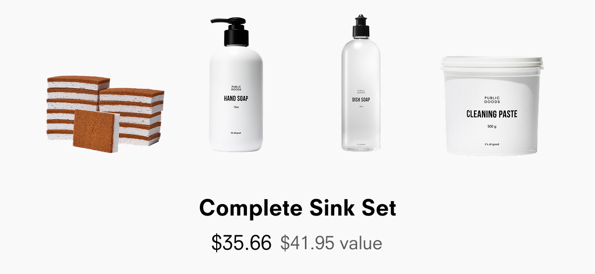  Enjoy an extra 15% off the Complete Sink Set, now including our NEW Cleaning Paste. Offer ends at midnight.