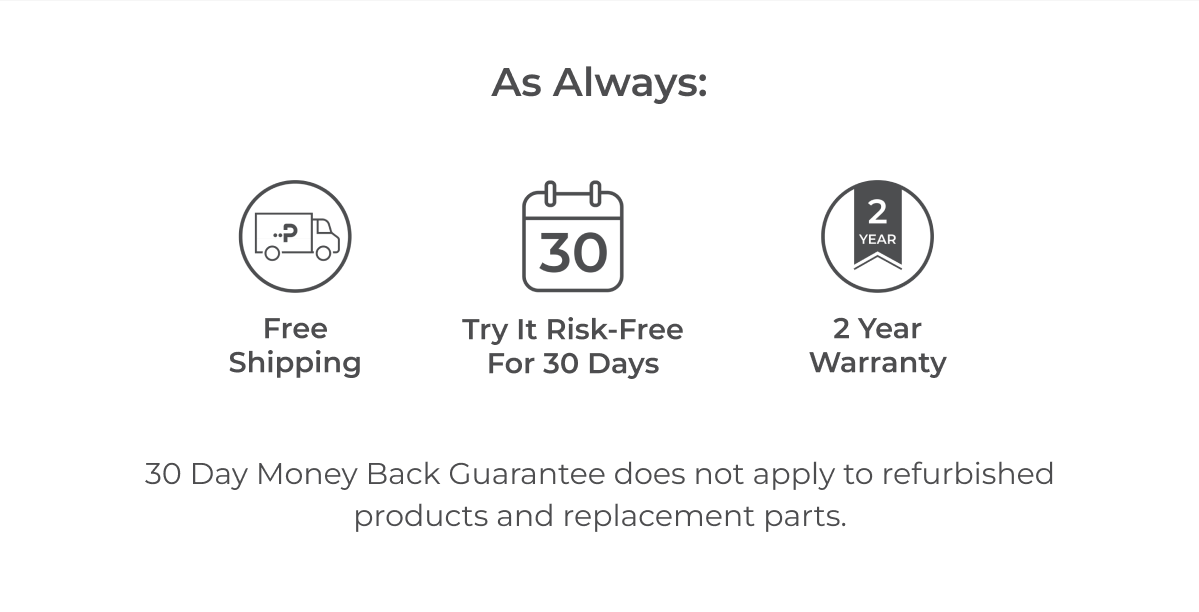 The Puraclenz Promise: Free Shipping, Risk Free for 30 Days, 2 Year Warranty