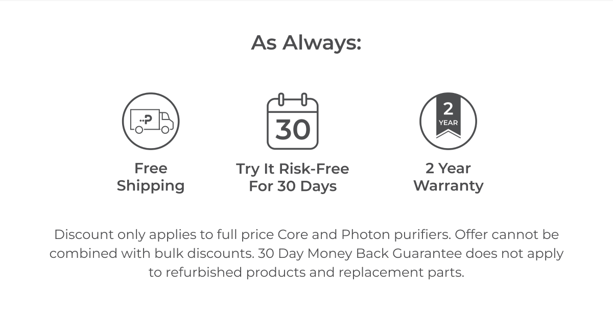 Free Shipping, 30 Days Risk Free, 2 Year Warranty