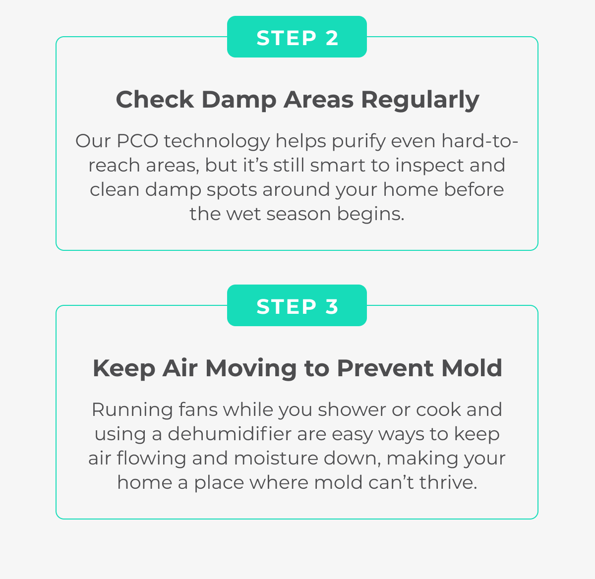 Additional Steps to Mitigate Mold in your home.