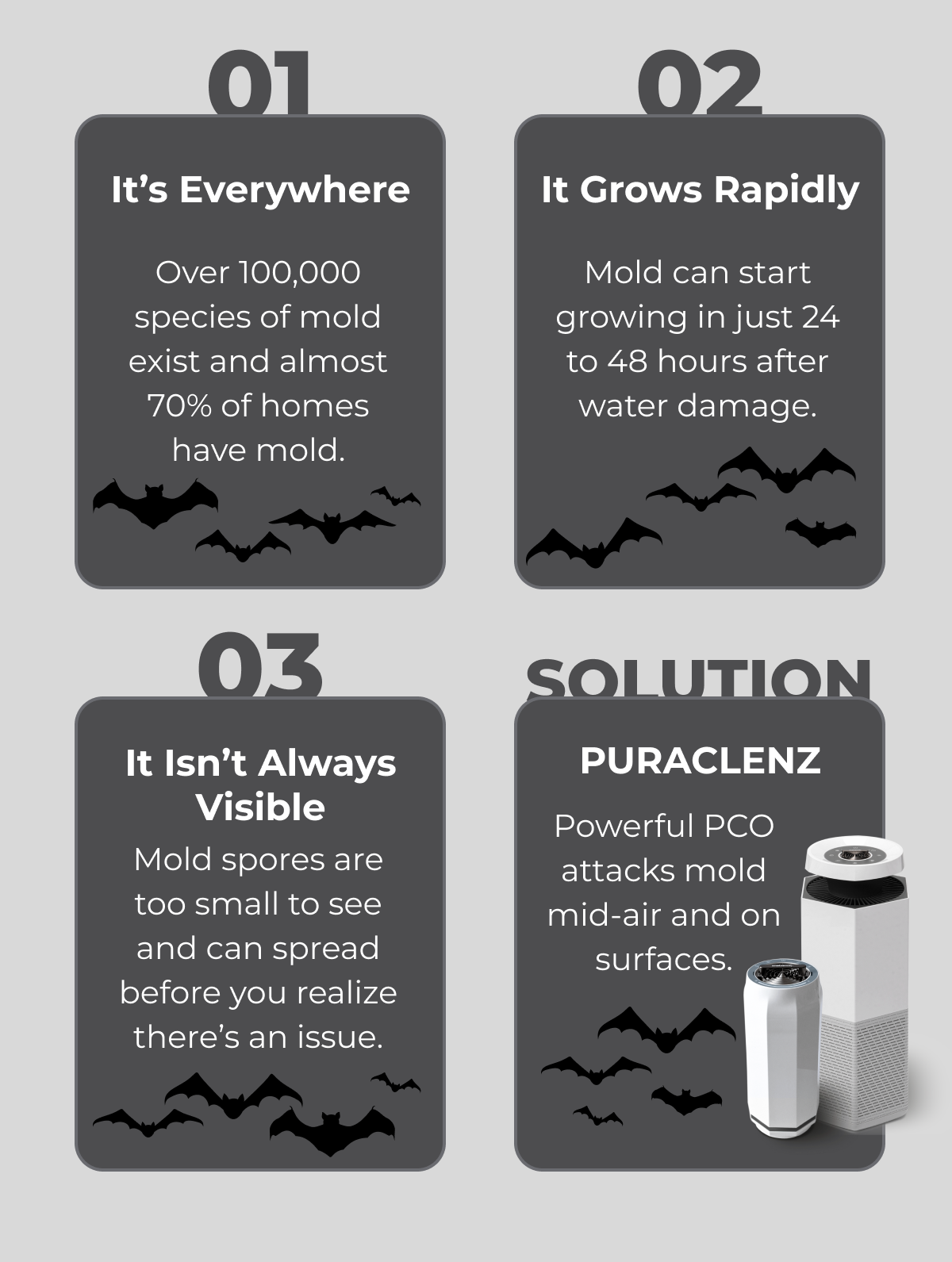 Shop Puraclenz Purifiers to Mitigate Mold
