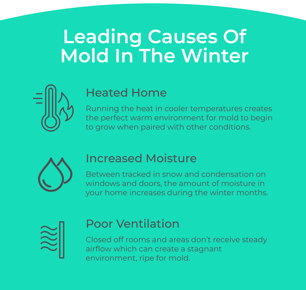 Leading Causes of mold in the winter.