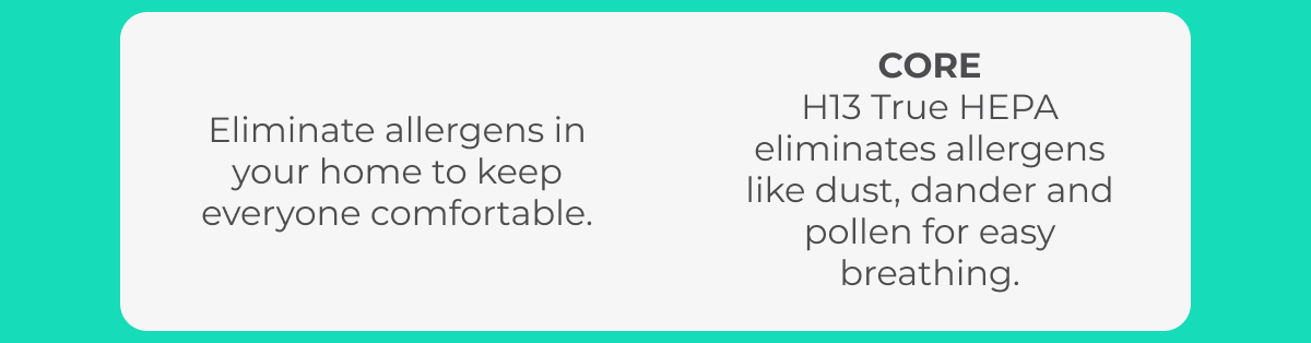Eliminate allergens and keep everyone comfortable - Puraclenz Core