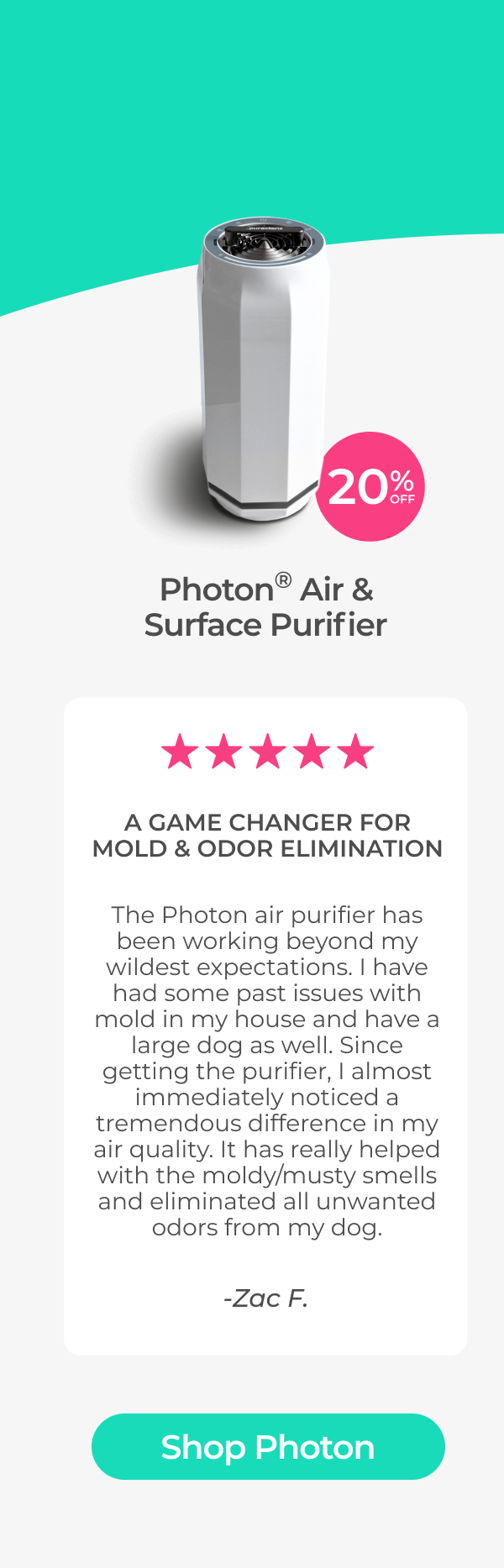 Photon Air and Surface Purifier - Shop Now 20% Off