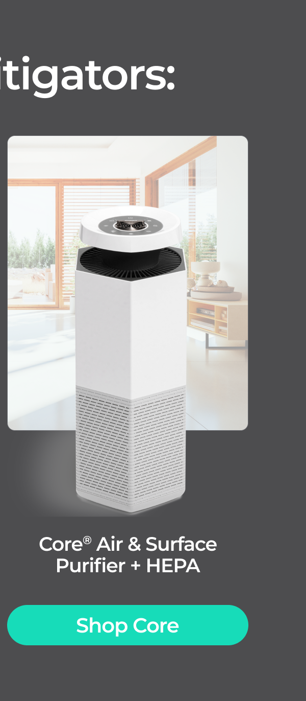 Mold Mitigator: Puraclenz Core Air & Surface Purifier + HEPA