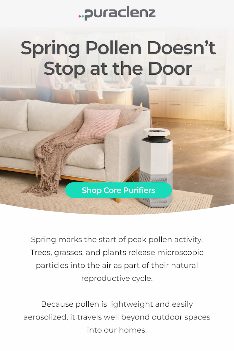 Pollen coming indoors.