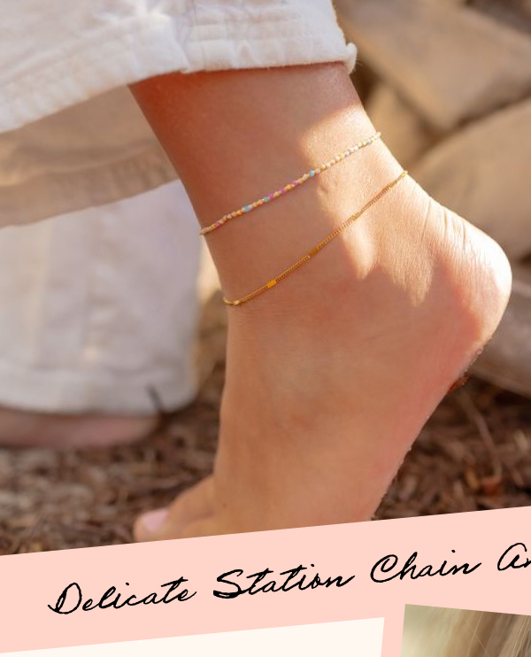 Delicate Station Chain Anklet