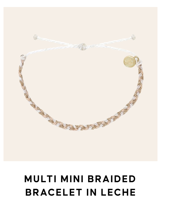 Multi Mini Braided Bracelet in Leche