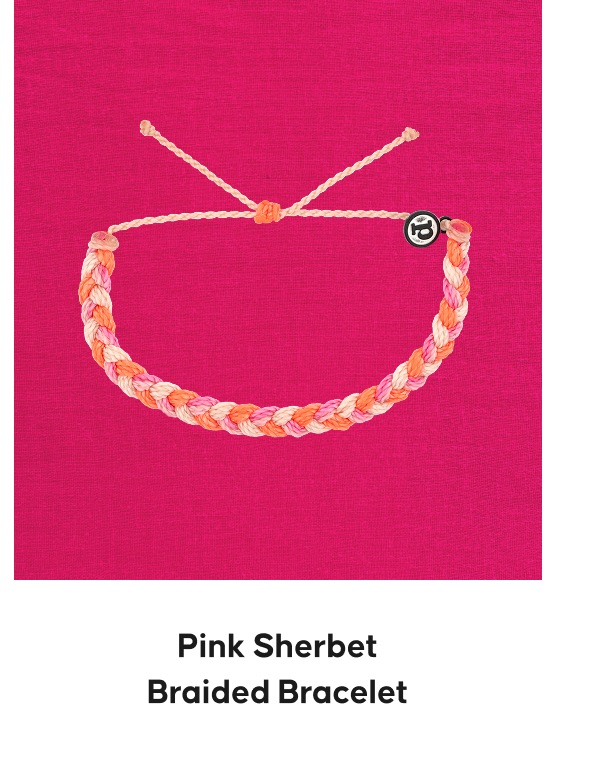 Pink Sherbet Braided Bracelet