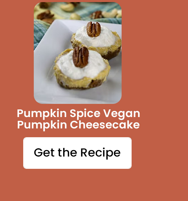 Pumpkin Spice Vegan Pumpkin Cheesecake. Get the Recipe.