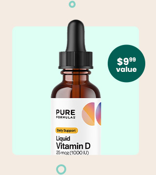 Liquid Vitamin D 25 mcg (1,000 IU) by PureFormulas. A $9.99 value! Code: FREELIQUIDD. Get my Gift.