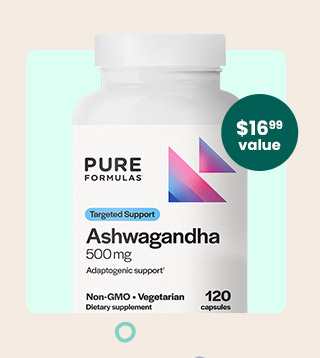 Ashwagandha 500 mg by PureFormulas. A $16.99 value! Code: FREEASHWA. Get my Gift.