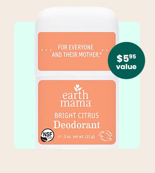 Bright Citrus Deodorant by Earth Mama. A $5.95 value! Code: FREEDEO. Get my Gift.
