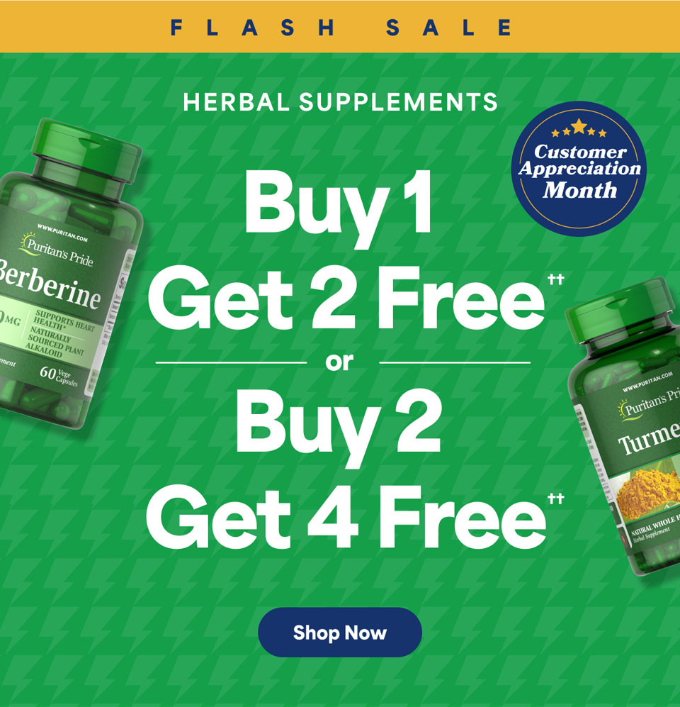 Herbal Supplements - Buy 1 get 2 free†† or buy 2 get 4 free††. Shop now.