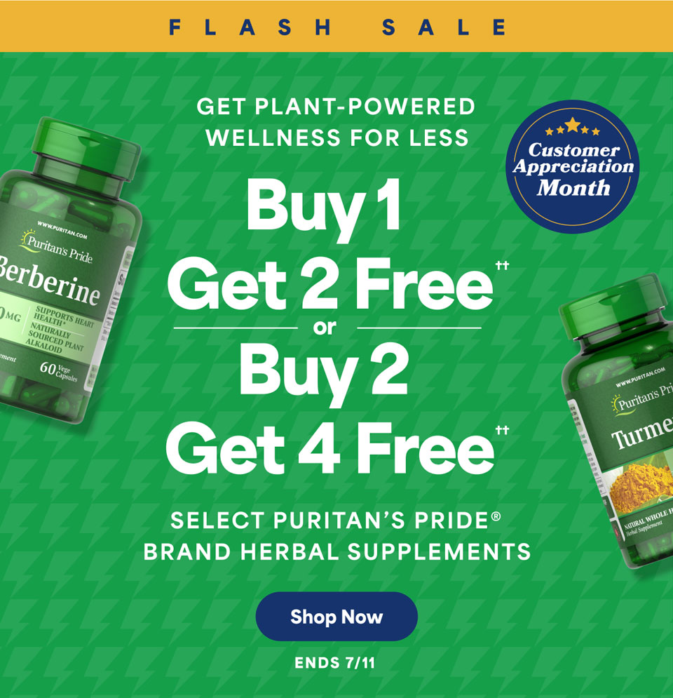 Herbal Supplements - Buy 1 get 2 free†† or buy 2 get 4 free††. Shop now.