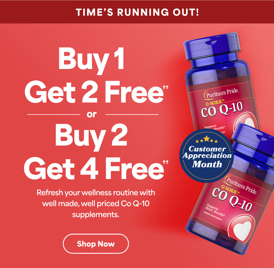 Co Q-10 - Buy 1 get 2 free†† or buy 2 get 4 free††. Shop now.