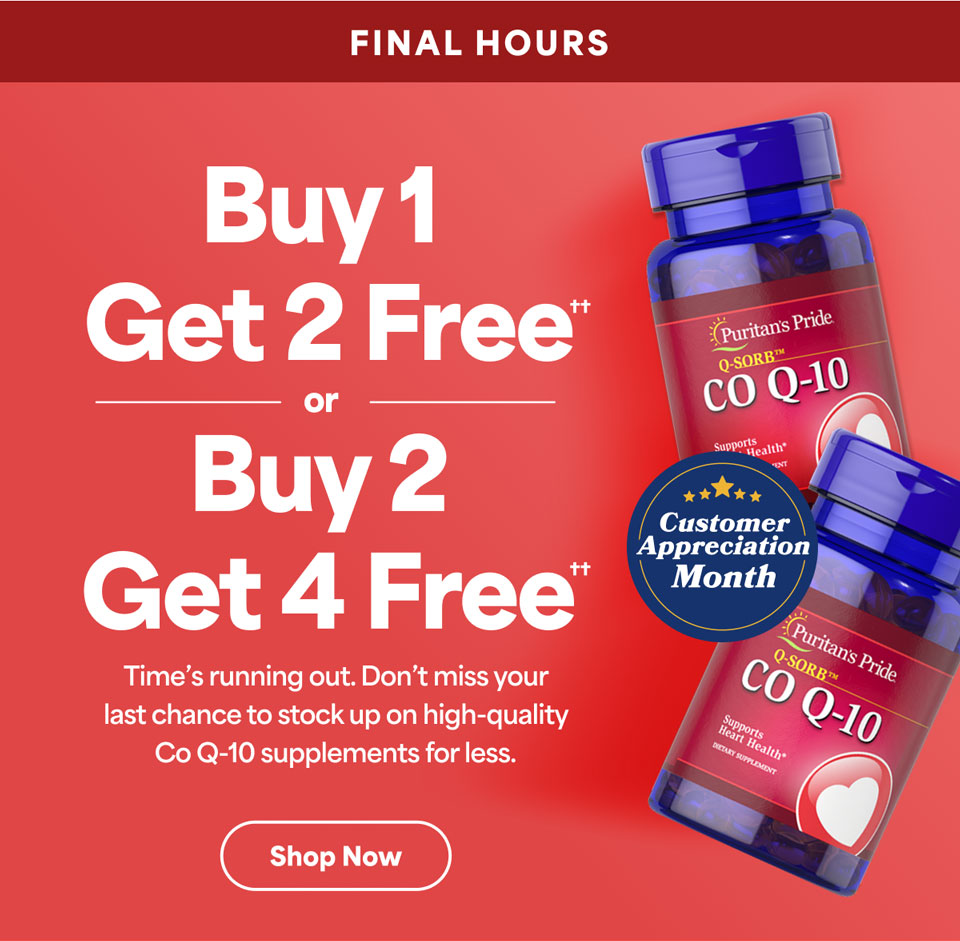 Co Q-10 - Buy 1 get 2 free†† or buy 2 get 4 free††. Shop now.