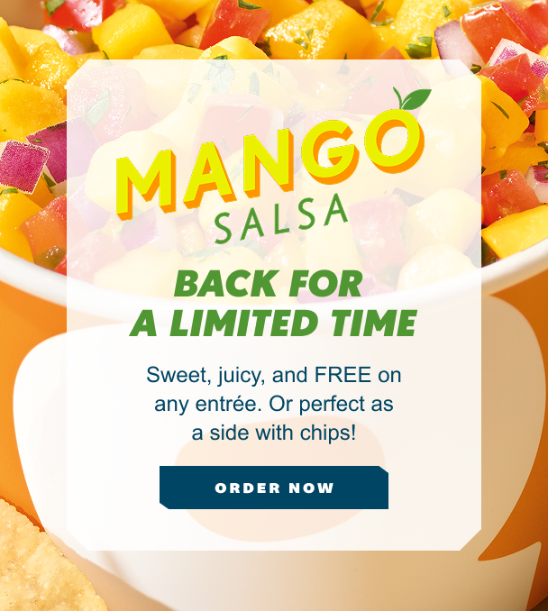 Mango Salsa! Back for a limited time