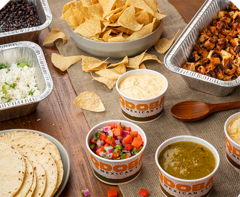 Family Meal at QDOBA