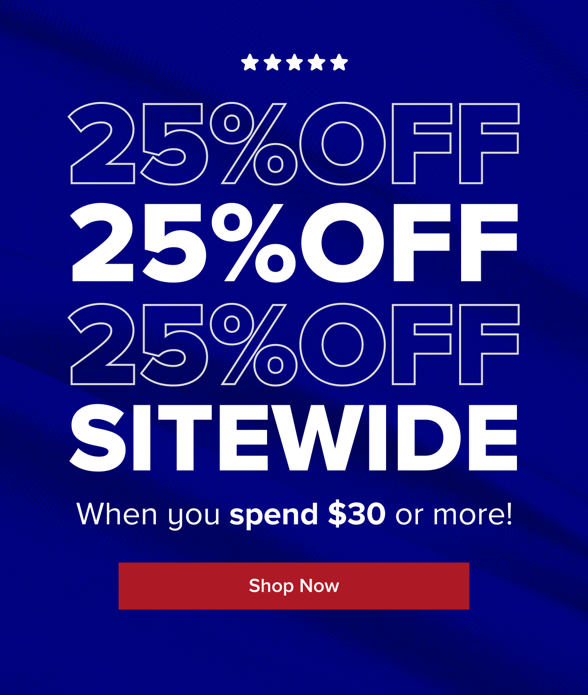 25% off sitewide