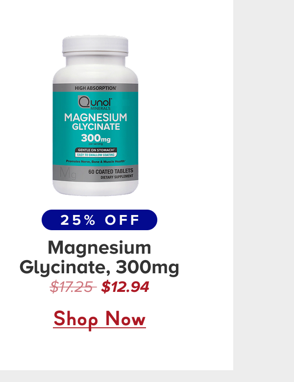 Magnesium Glycinate, 300mg