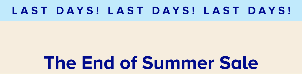 End of Summer Sale