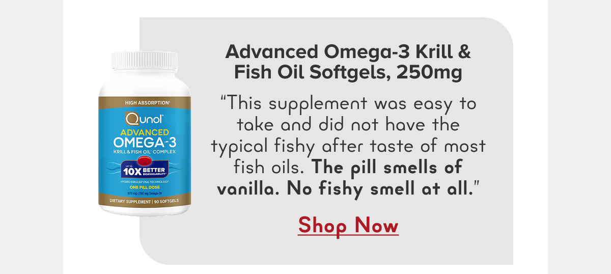 Advanced Omega-3 Krill & Fish Oil Softgels, 250mg