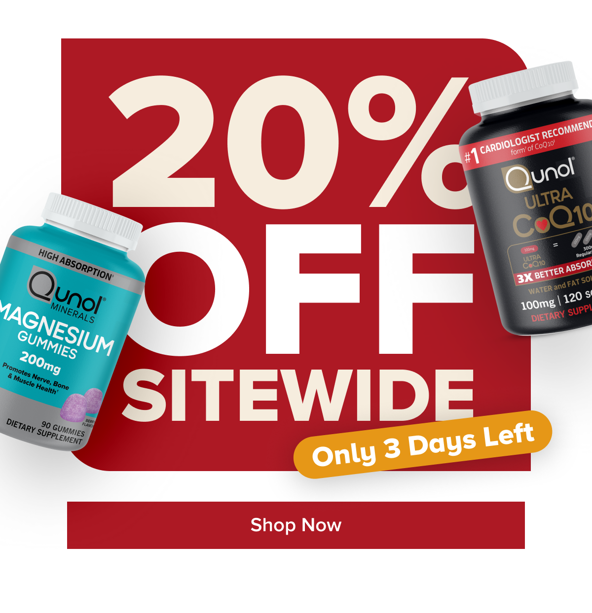 20% OFF Sitewide Only 3 Days Left