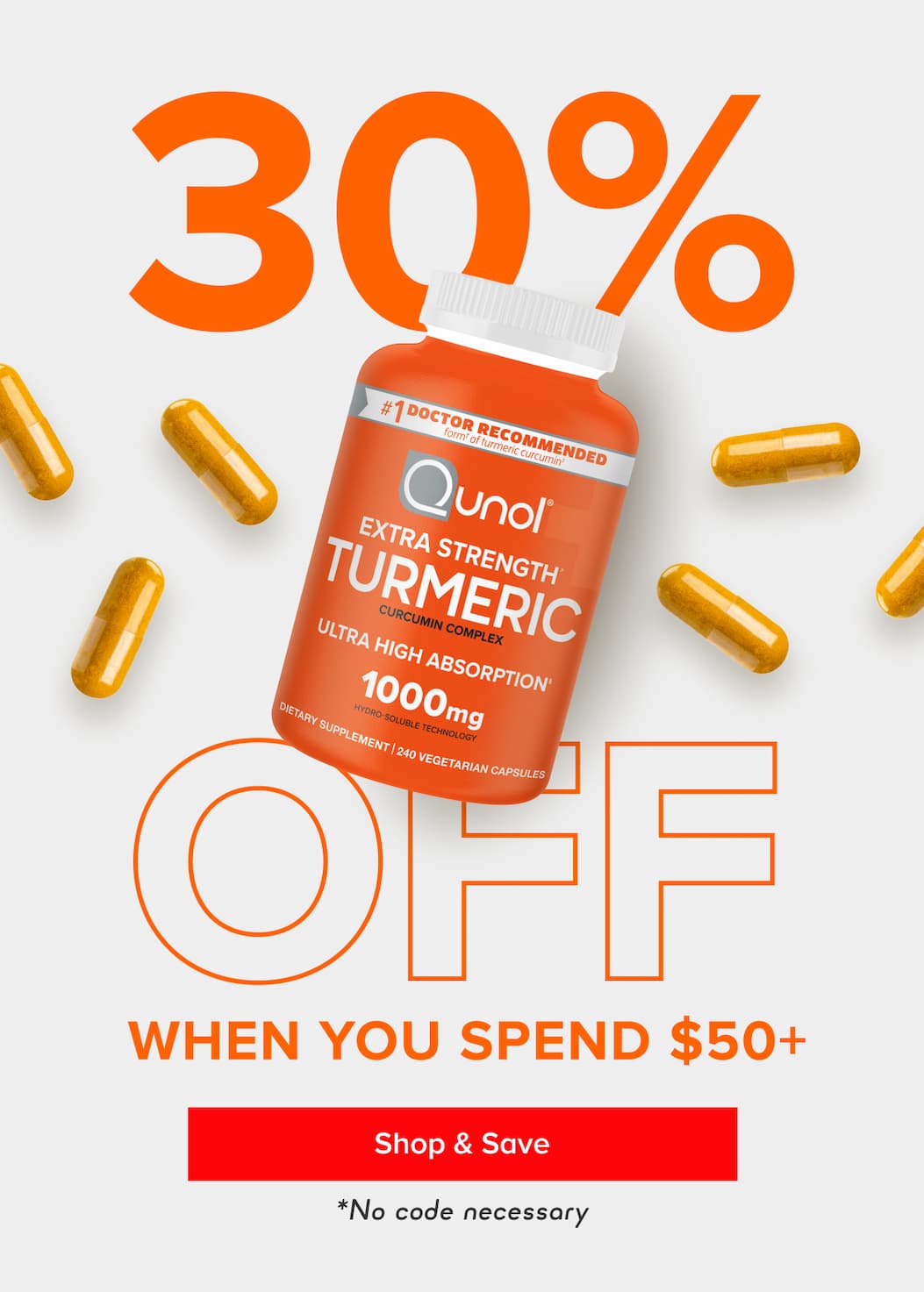 30% OFF When You Spend $50+