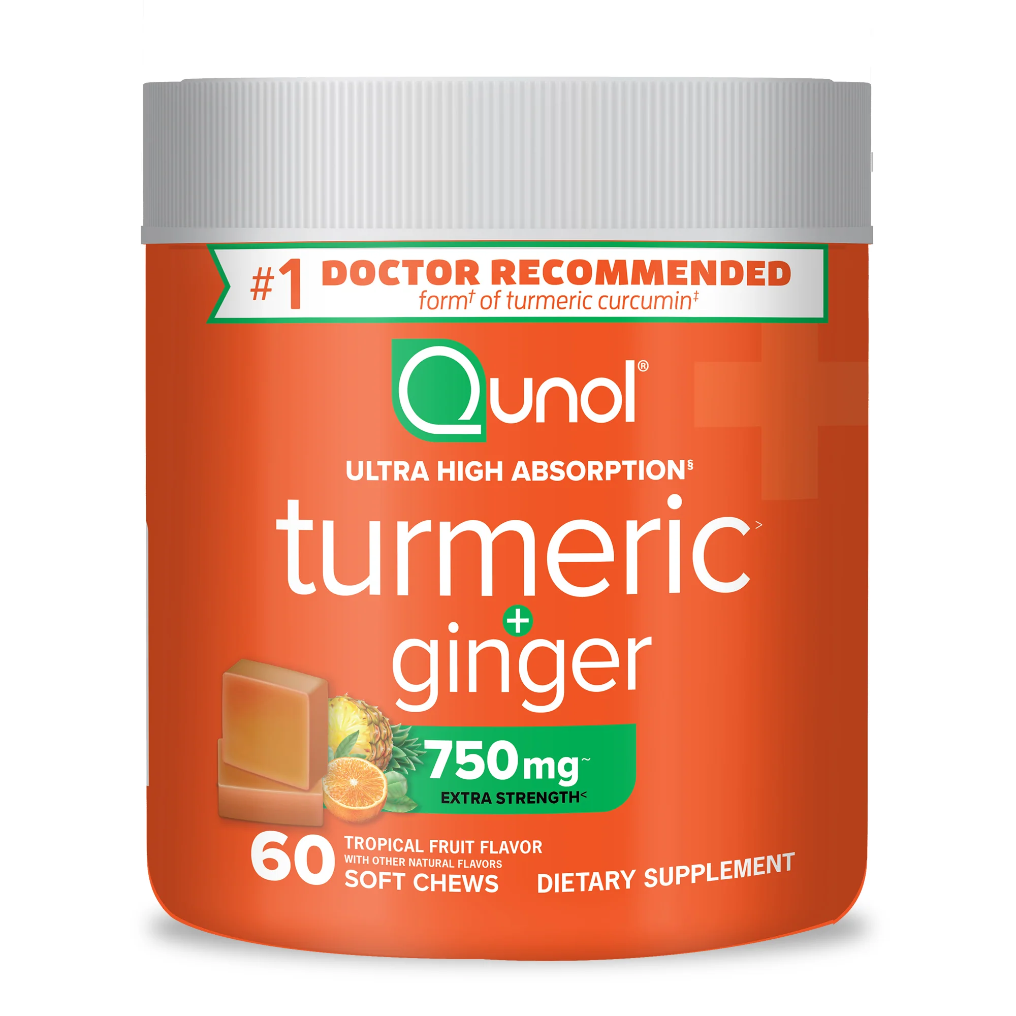 Image of Turmeric + Ginger Chews, 750mg