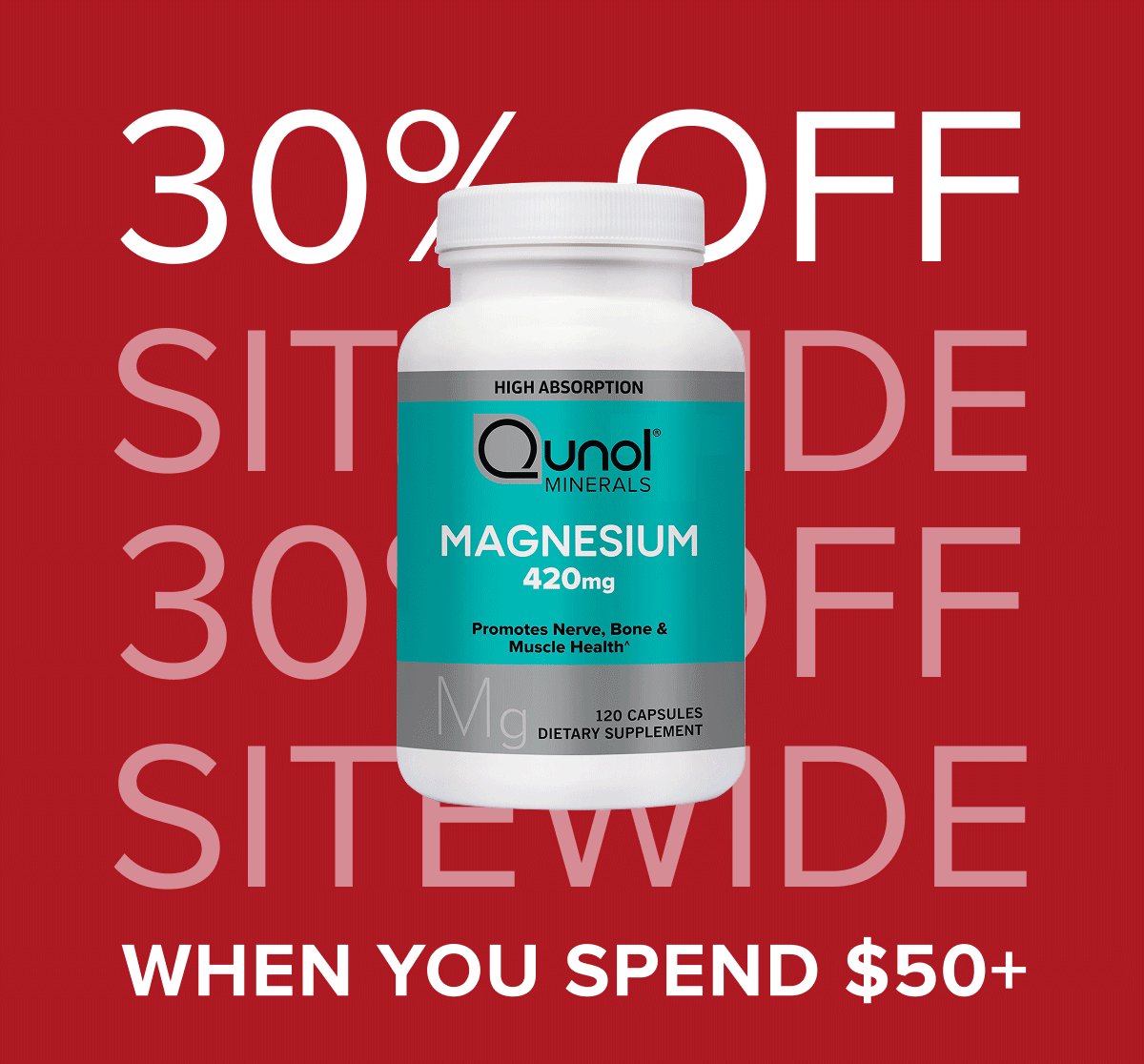 30% OFF Sitewide When You Spend $50+