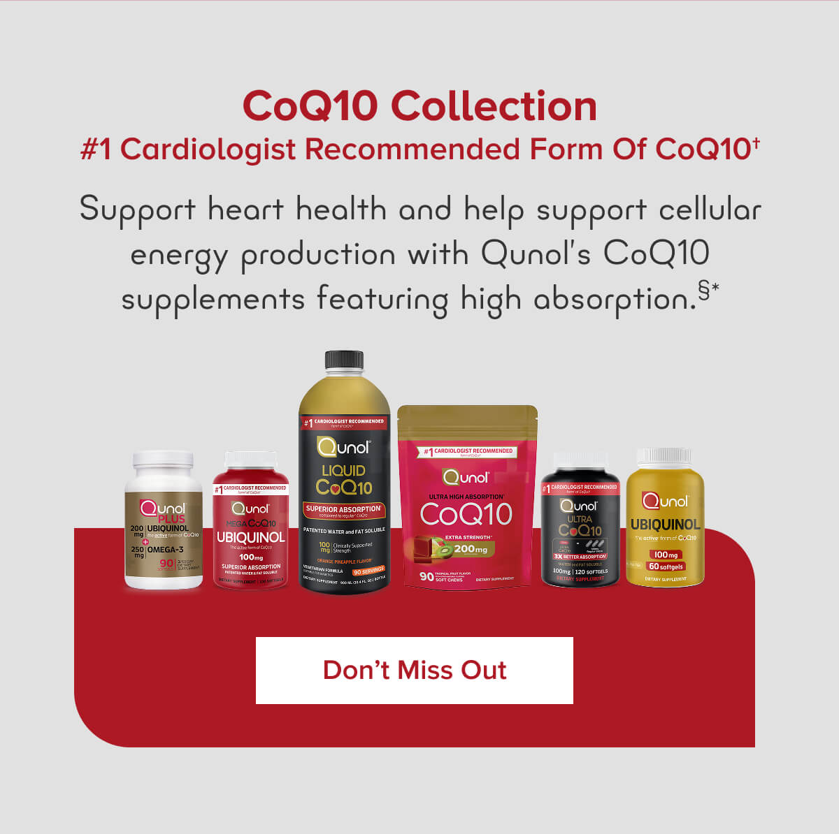 #1 cardiologist recommended form of CoQ10†
