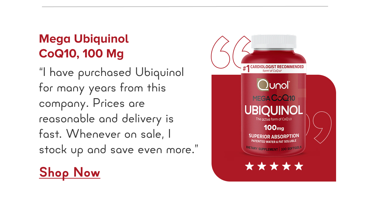 Mega Ubiquinol CoQ10, 100 mg