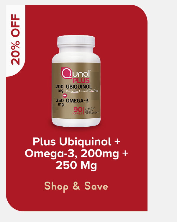 Plus Ubiquinol + Omega-3, 200mg + 250 mg