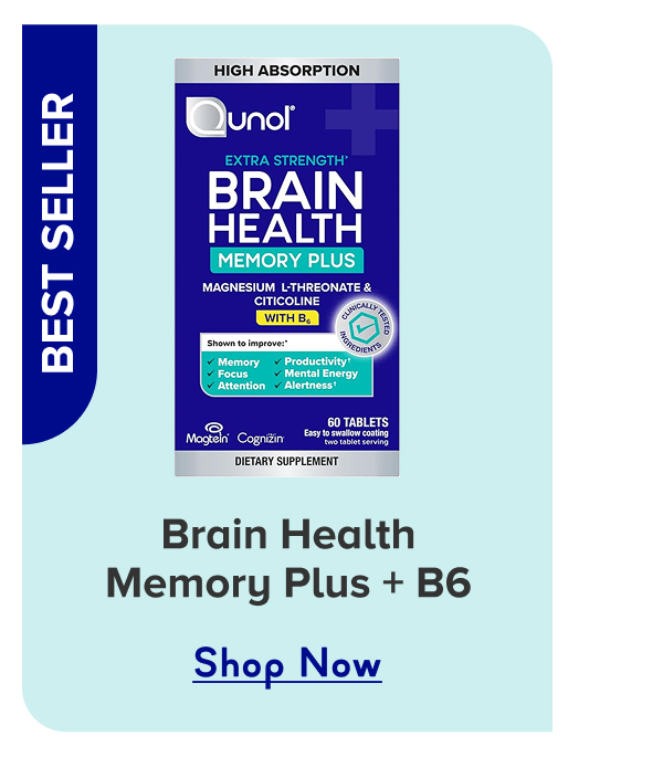 Brain Health Memory Plus + B6 BEST SELLER