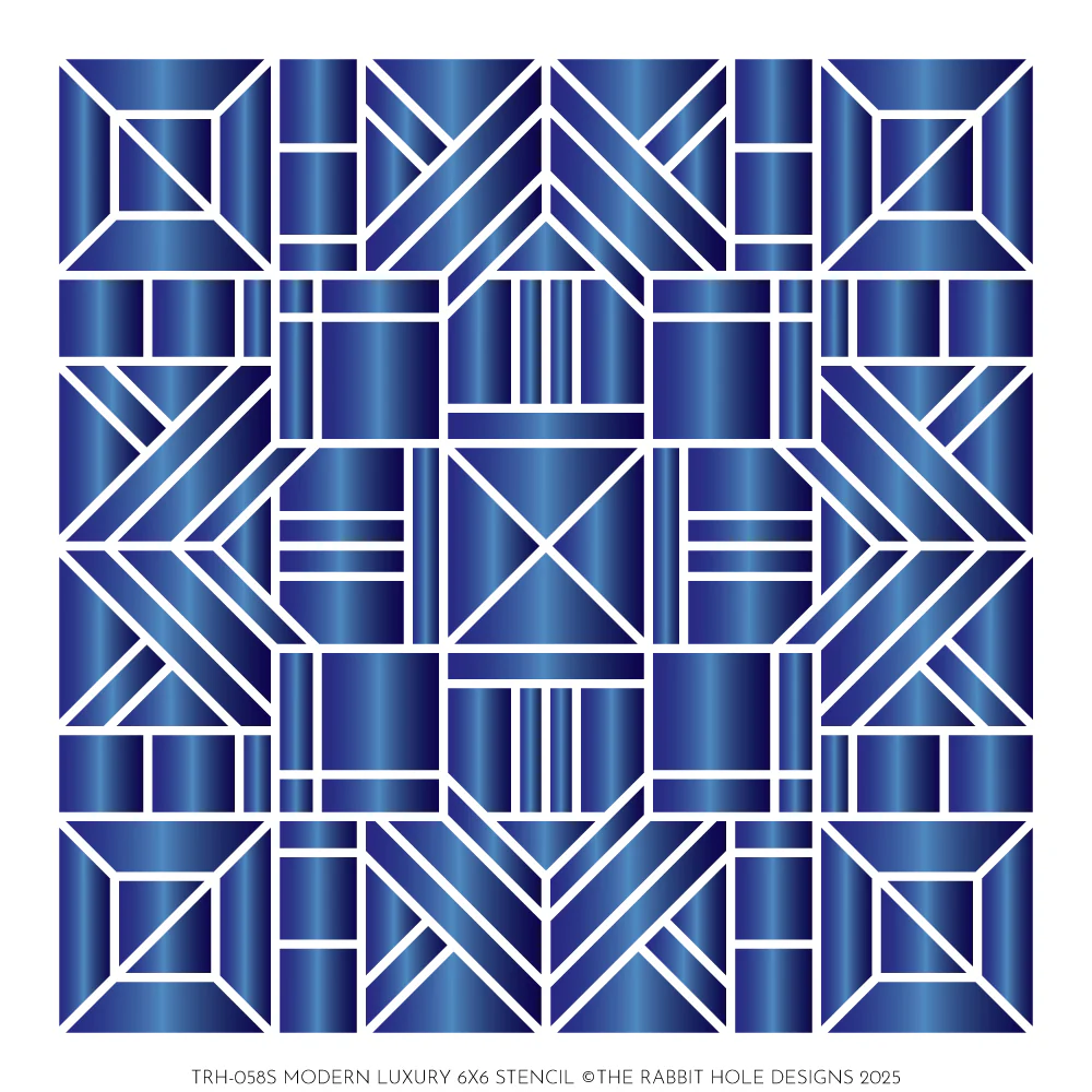 Modern Luxury 6x6 Stencil