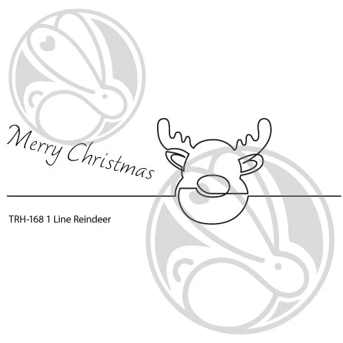 1 Line Reindeer 2x6