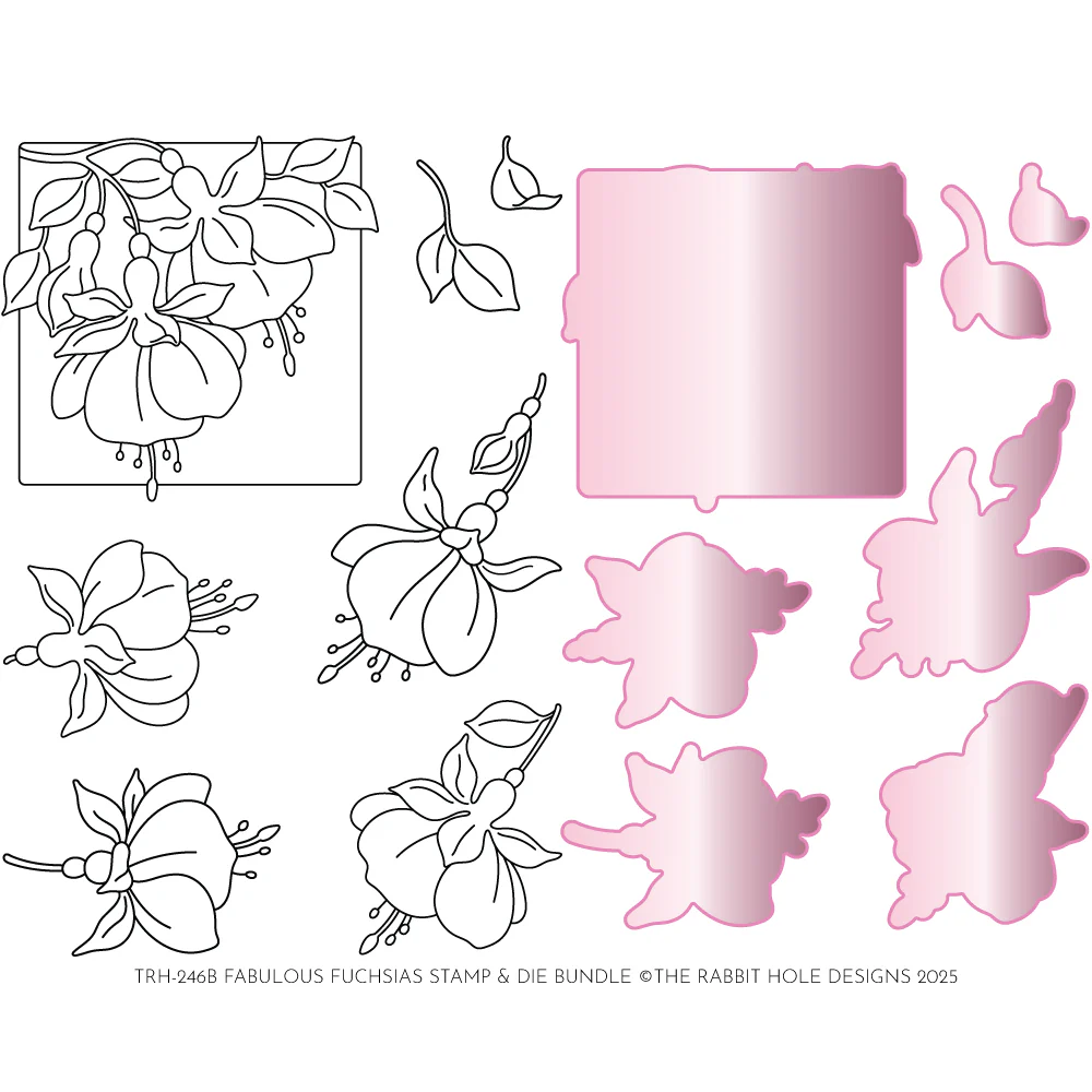 Fabulous Fuchsias Stamp & Dies Bundle