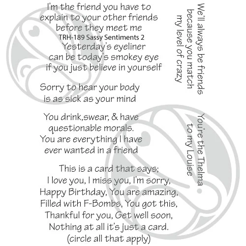 Sassy Sentiments #2 4x6