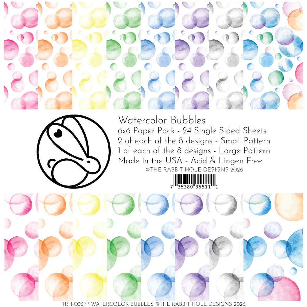 Watercolor Bubbles 6x6 Paper Pack
