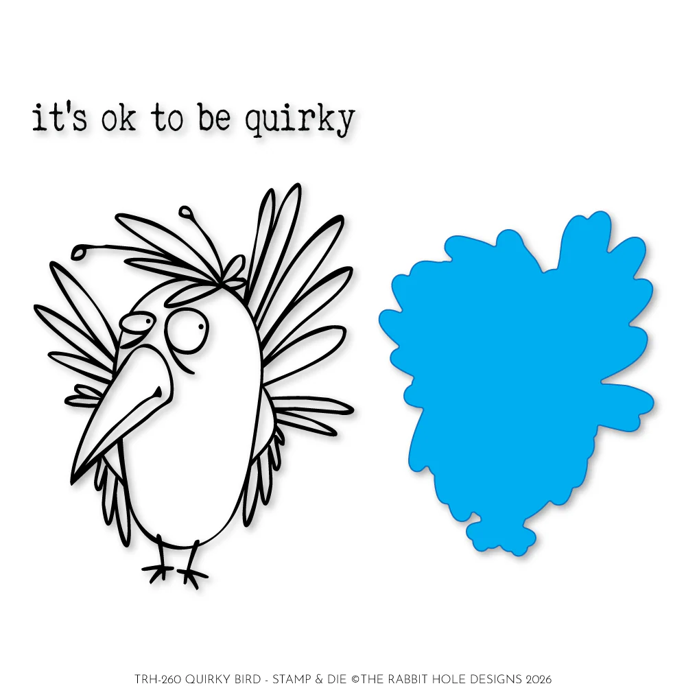 Quirky Bird 2x3 Stamp & Die