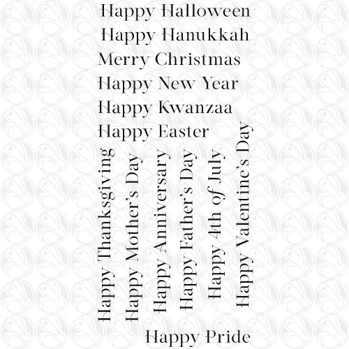 Sentimentally Speaking - Holidays 4x8