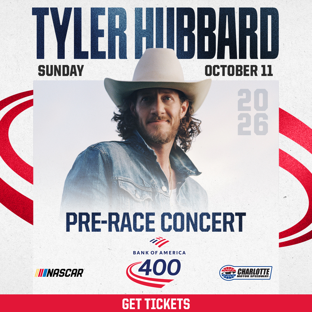 Tyler Hubbard Bank of America 400 Concert, Oct. 11, Charlotte Motor Speedway